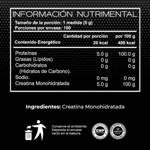CREATINA MONOHIDRATADA